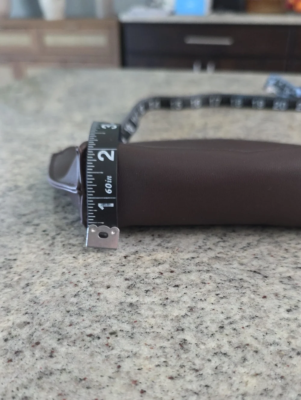 Anne Klein Chocolate Brown Faux Leather Wristlet Clutch with Gold Logo